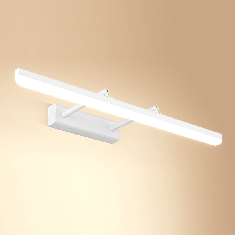 Metal Linear Shape Mirror Wall Light Modern 1-Light Swing Arm Mirror Wall Mount Light