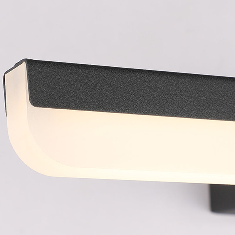 Metal Linear Shape Mirror Wall Light Modern 1-Light Swing Arm Mirror Wall Mount Light