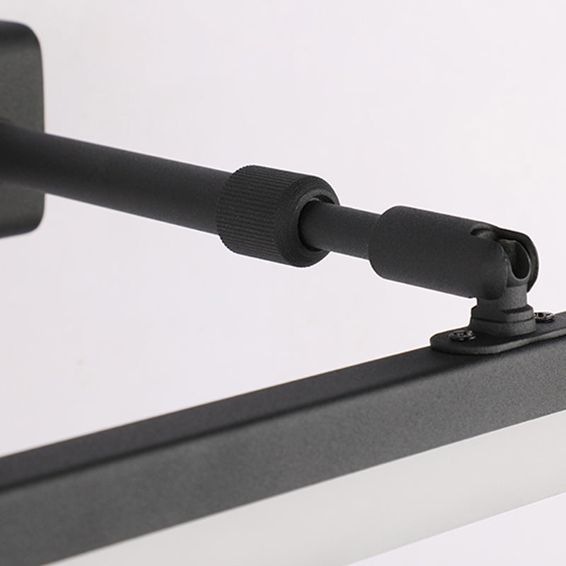 Metal Linear Shape Mirror Wall Light Modern 1-Light Swing Arm Mirror Wall Mount Light