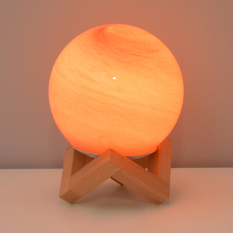 Glass Round Shape Table Lamp Modern Style 1 Light Table Lamp Fixture
