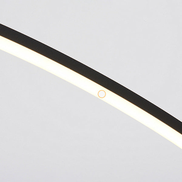 Curve Shape Metal Floor Lighting Contemporary Style 1 Light Floor Lamp