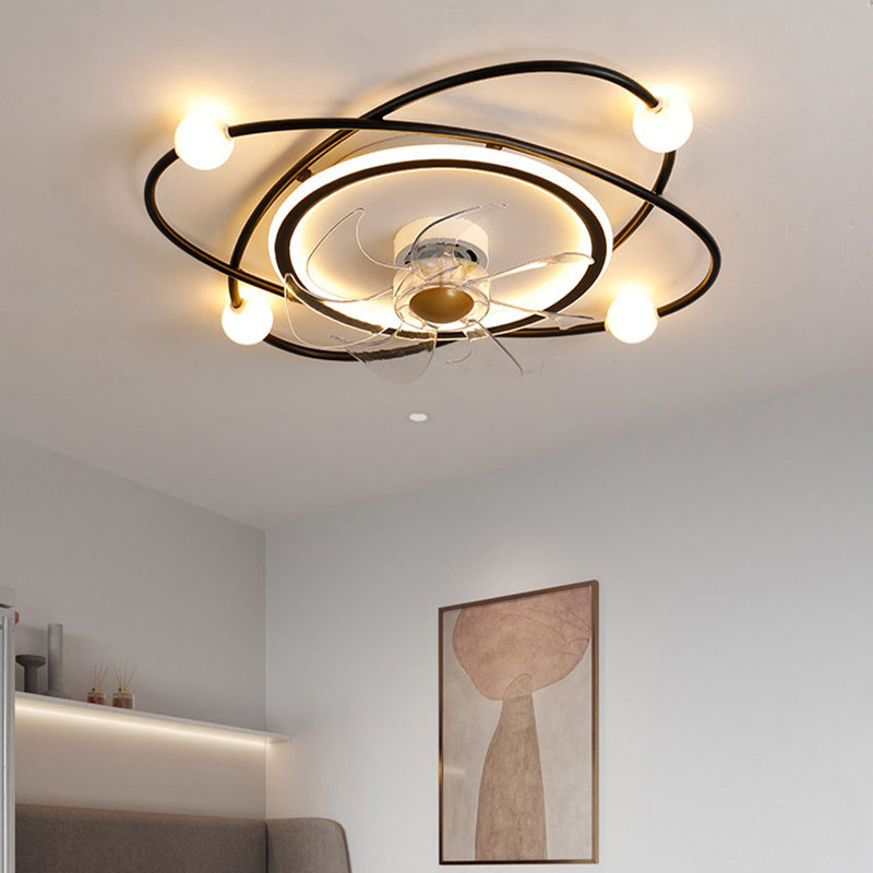 Modern Style Ceiling Fan Light LED Ceiling Mount Light with Iron for Living Room