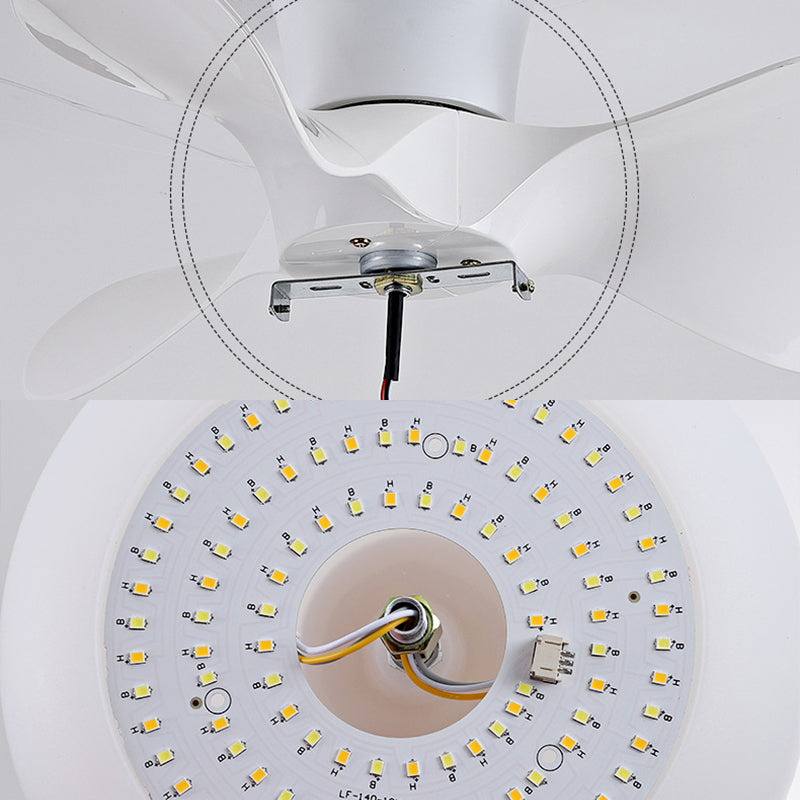 Modern Style Ceiling Fan Light 1-Light LED Ceiling Mount Light for Living Room