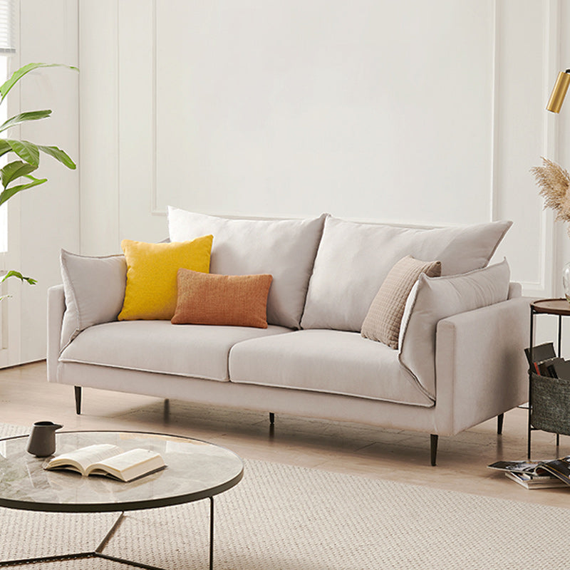Linen 33"W Sofa Pillow Top Arm Sofa with 2 Pillows for Living Room