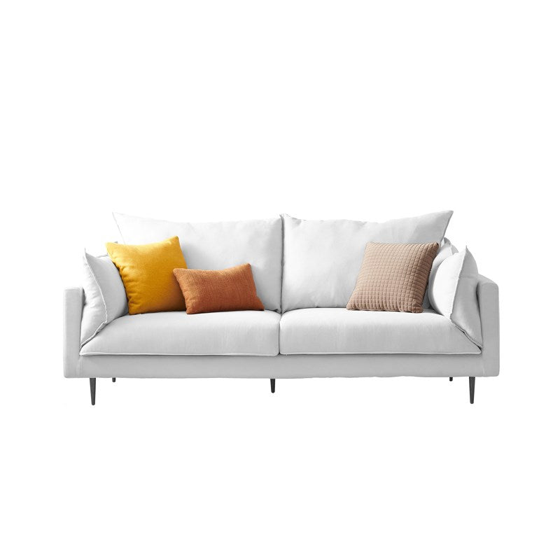 Linen 33"W Sofa Pillow Top Arm Sofa with 2 Pillows for Living Room