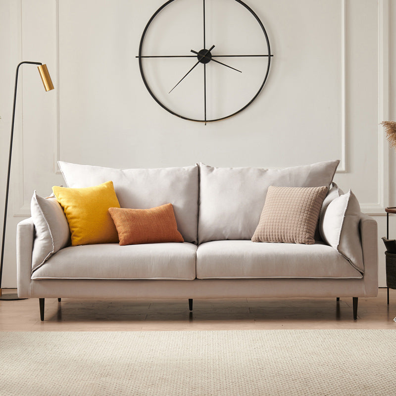 Linen 33"W Sofa Pillow Top Arm Sofa with 2 Pillows for Living Room