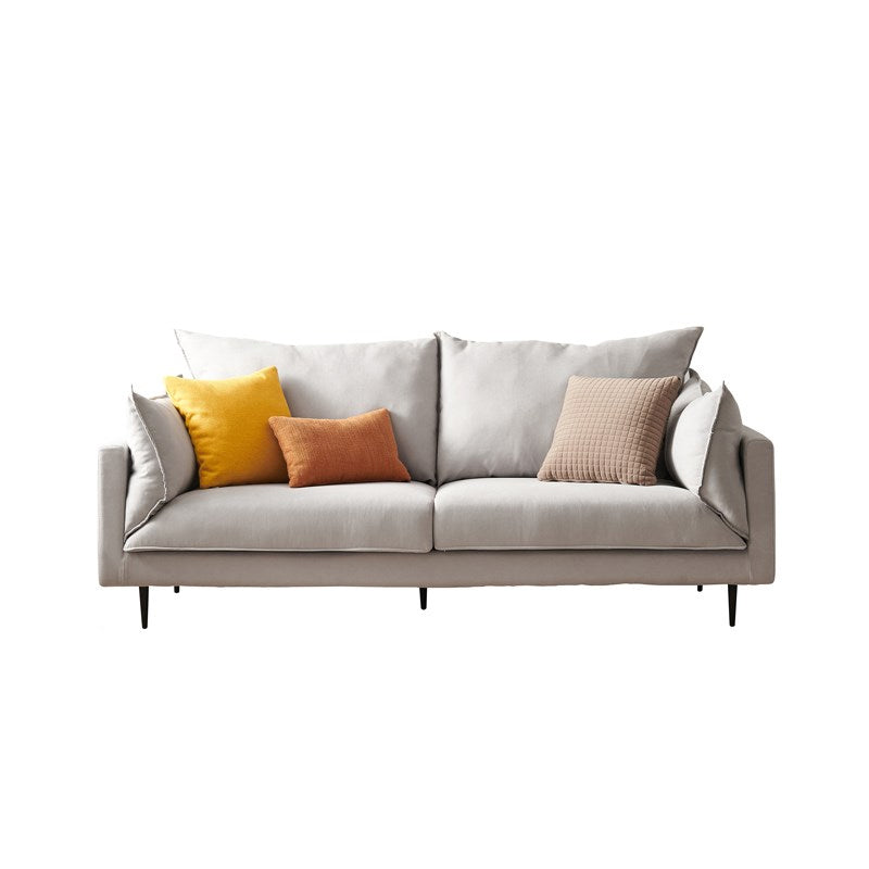 Linen 33"W Sofa Pillow Top Arm Sofa with 2 Pillows for Living Room