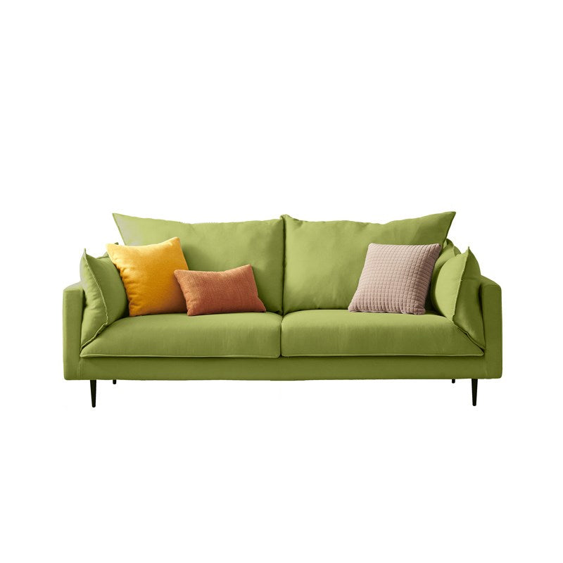 Linen 33"W Sofa Pillow Top Arm Sofa with 2 Pillows for Living Room