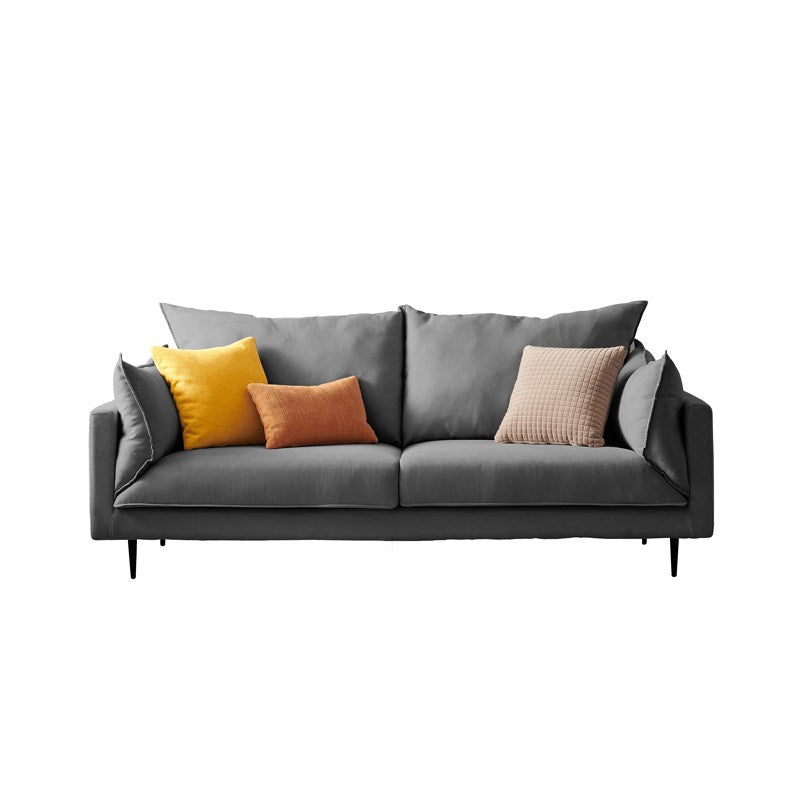 Linen 33"W Sofa Pillow Top Arm Sofa with 2 Pillows for Living Room