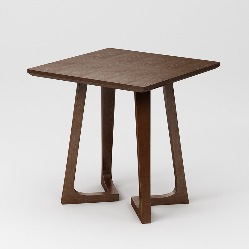 Wood Abstract End Table Traditional Espresso/Natural Sofa Side End Table for Living Room