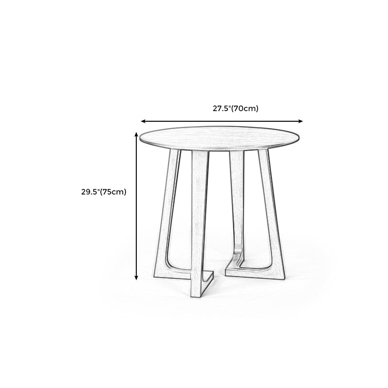 Wood Abstract End Table Traditional Espresso/Natural Sofa Side End Table for Living Room