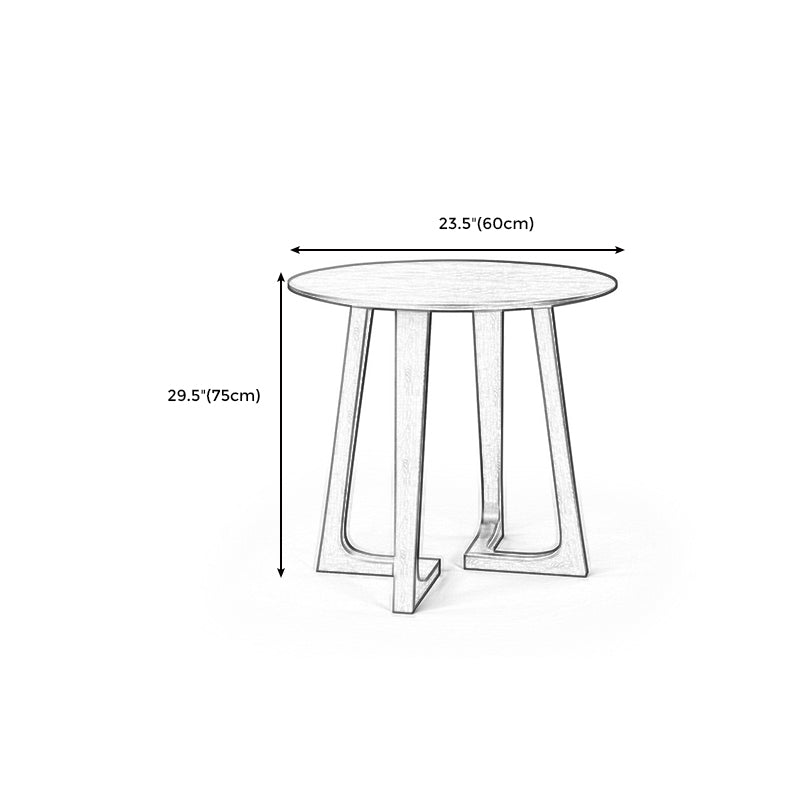 Wood Abstract End Table Traditional Espresso/Natural Sofa Side End Table for Living Room
