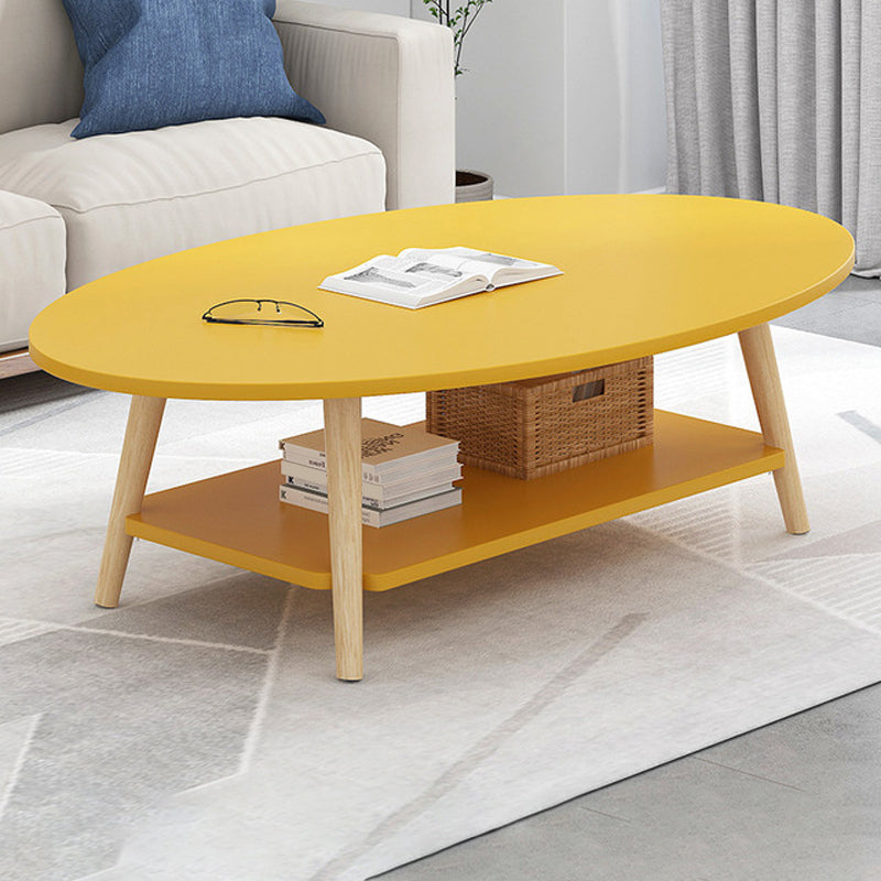 Modern 4 Legs Coffee Table with Storage Champagne Cocktail Table