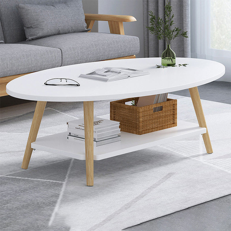 Modern 4 Legs Coffee Table with Storage Champagne Cocktail Table