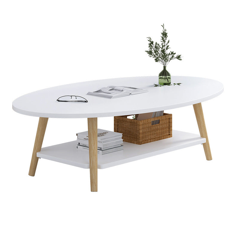 Modern 4 Legs Coffee Table with Storage Champagne Cocktail Table