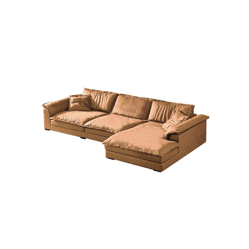 Faux Leather Modern Cushions Sofa 30.7" H Pillow Top Arm Sofa & Chaise