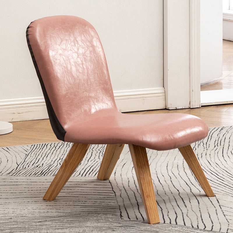 Armless Chair 18.1" L x21.6" W x26.7" H Solid Wood Frame Chair