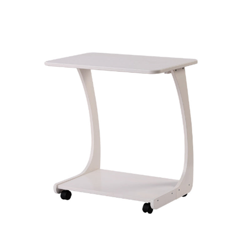 Nordic Style Cocktail Table Walnut/white/wood Rubber Wood Rectangular Coffee Table