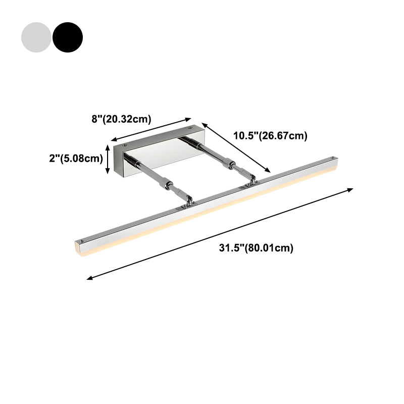 Modern Slim Simple Wall Sconce Bathroom LED Vanity Lighting Fixture for Restroom