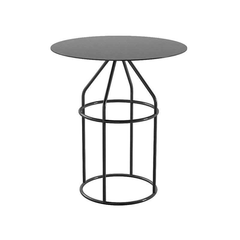 Frame Shaped Base Design Cocktail Table Multi-color Selection of Metal Round Coffee Table