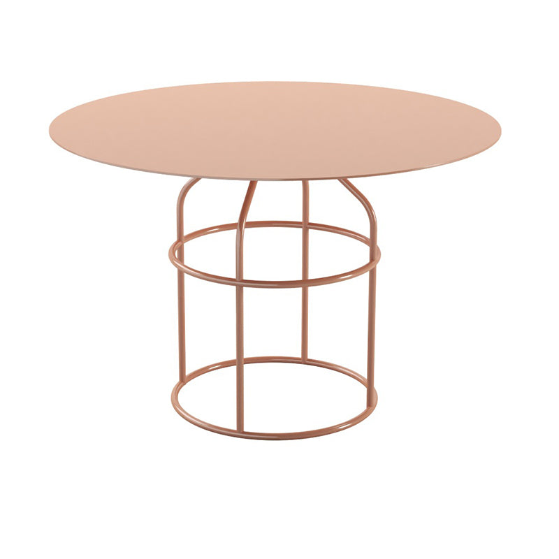 Frame Shaped Base Design Cocktail Table Multi-color Selection of Metal Round Coffee Table