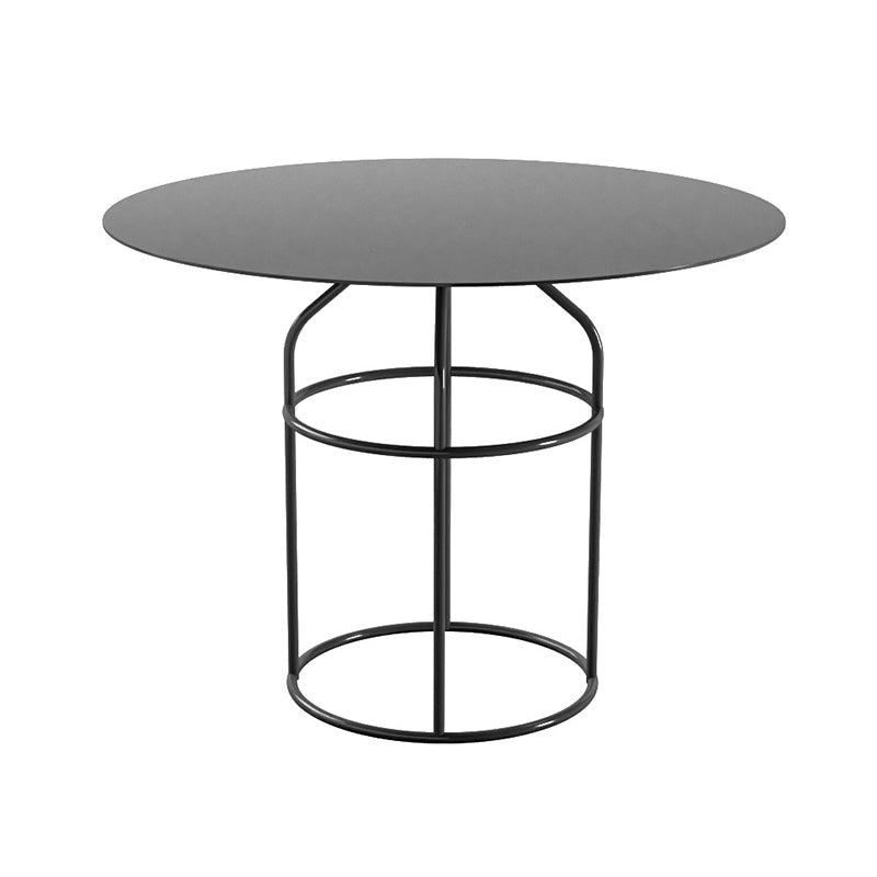 Frame Shaped Base Design Cocktail Table Multi-color Selection of Metal Round Coffee Table