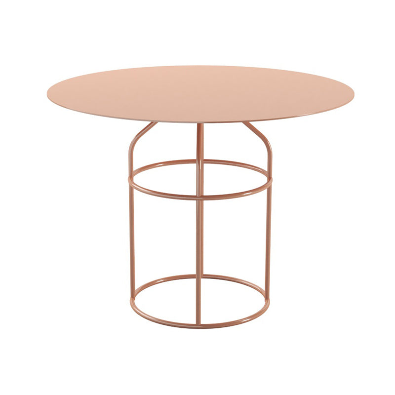 Frame Shaped Base Design Cocktail Table Multi-color Selection of Metal Round Coffee Table