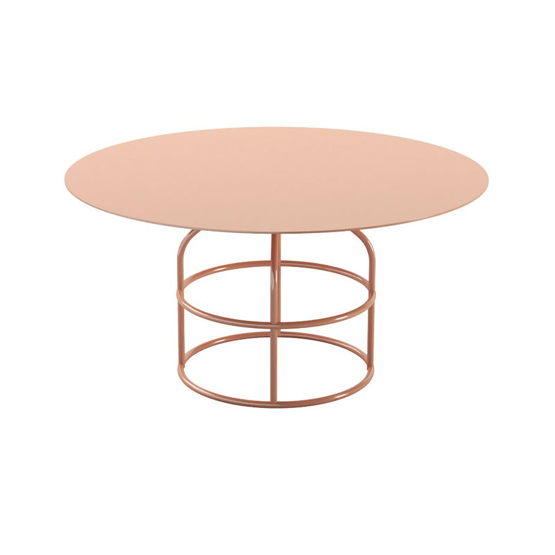 Frame Shaped Base Design Cocktail Table Multi-color Selection of Metal Round Coffee Table