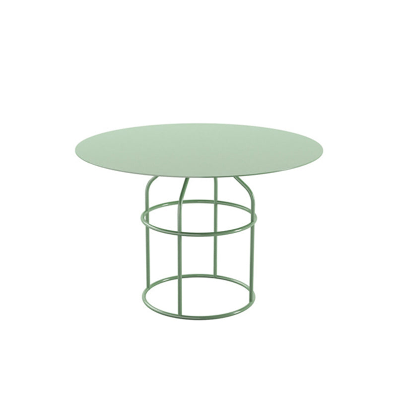 Frame Shaped Base Design Cocktail Table Multi-color Selection of Metal Round Coffee Table
