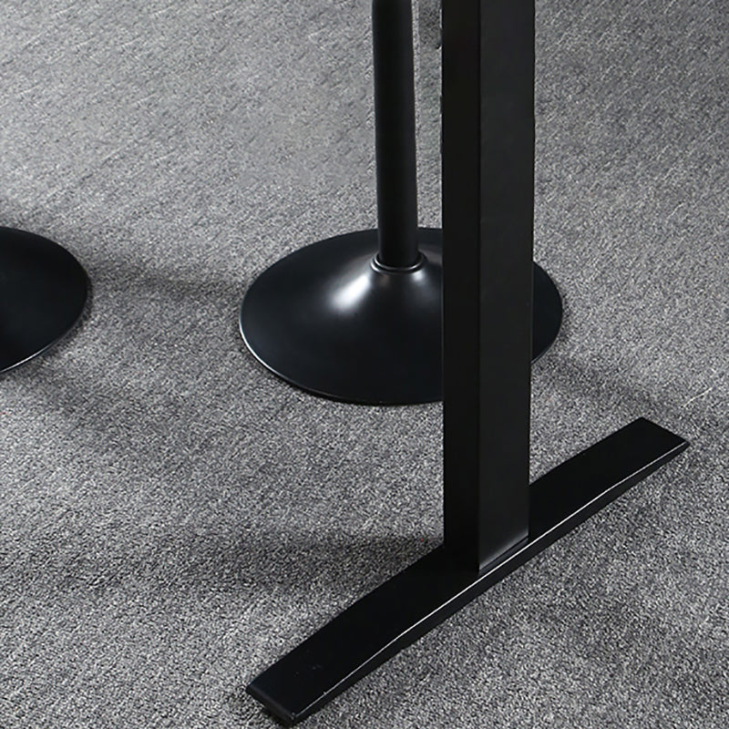 Industrial Style Wood Top Counter Table Liftable Bar Table for Coffee Shop