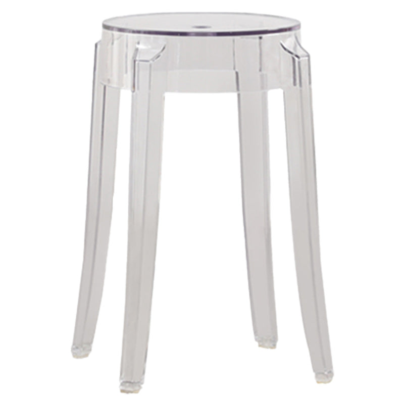 Nordic Style Bar-stool Round Counter Bar Stool with Plastic Legs for Home