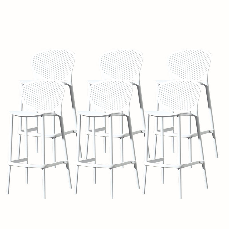 Contemporary Style Stackable Bar-stool Plastic Counter Bar Stool for Home