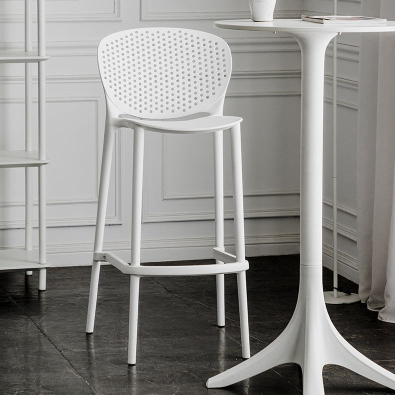 Contemporary Style Stackable Bar-stool Plastic Counter Bar Stool for Home