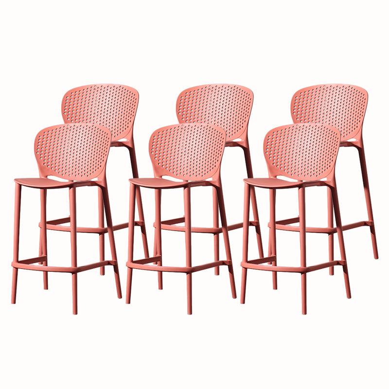 Contemporary Style Stackable Bar-stool Plastic Counter Bar Stool for Home