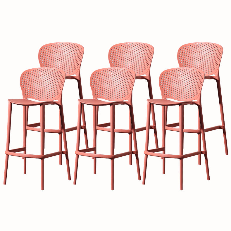 Contemporary Style Stackable Bar-stool Plastic Counter Bar Stool for Home