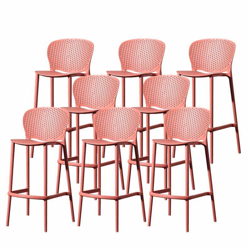 Contemporary Style Stackable Bar-stool Plastic Counter Bar Stool for Home