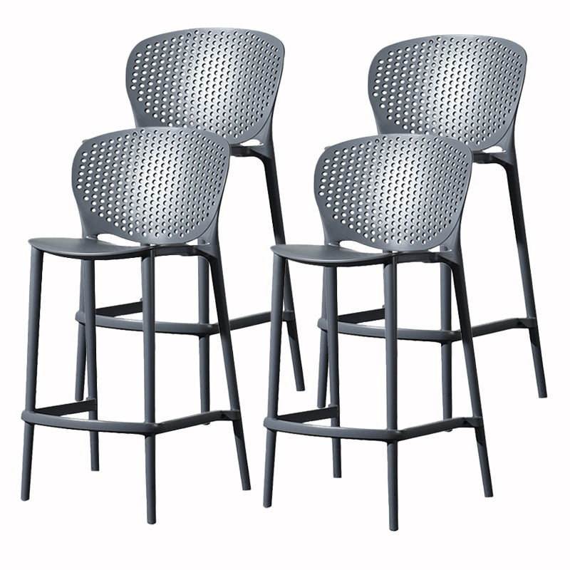Contemporary Style Stackable Bar-stool Plastic Counter Bar Stool for Home
