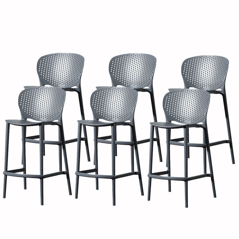 Contemporary Style Stackable Bar-stool Plastic Counter Bar Stool for Home