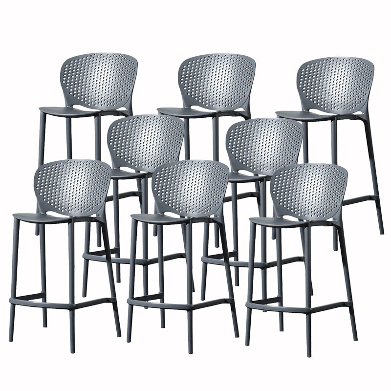 Contemporary Style Stackable Bar-stool Plastic Counter Bar Stool for Home