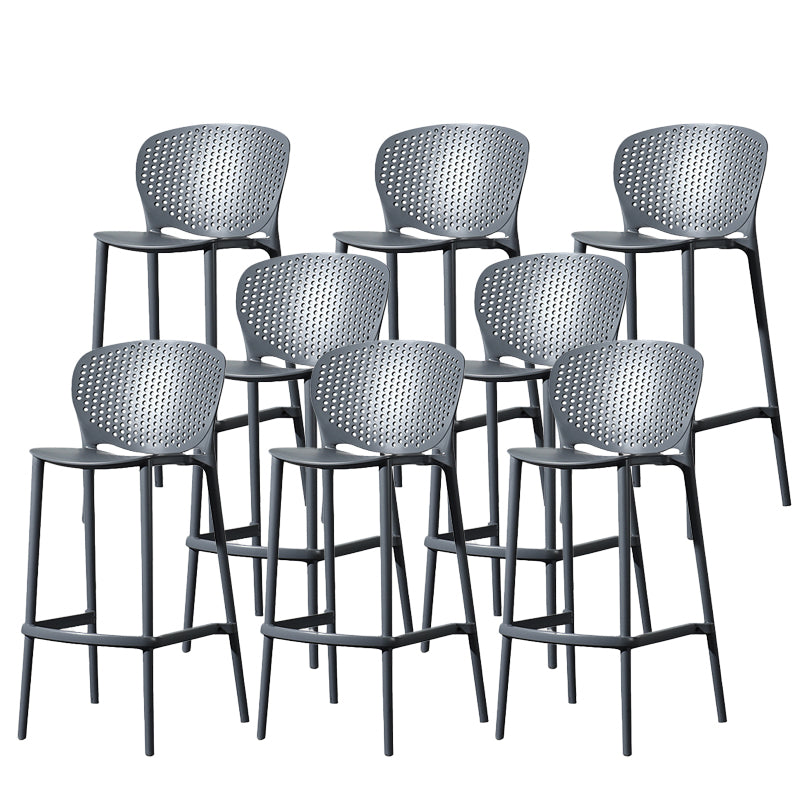 Contemporary Style Stackable Bar-stool Plastic Counter Bar Stool for Home