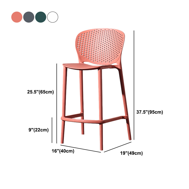 Contemporary Style Stackable Bar-stool Plastic Counter Bar Stool for Home