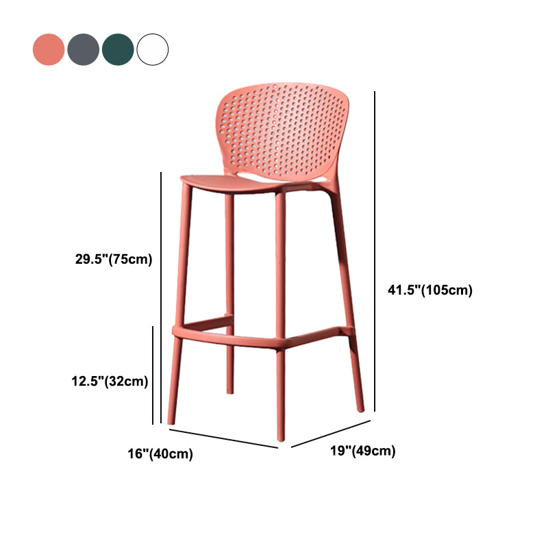 Contemporary Style Stackable Bar-stool Plastic Counter Bar Stool for Home