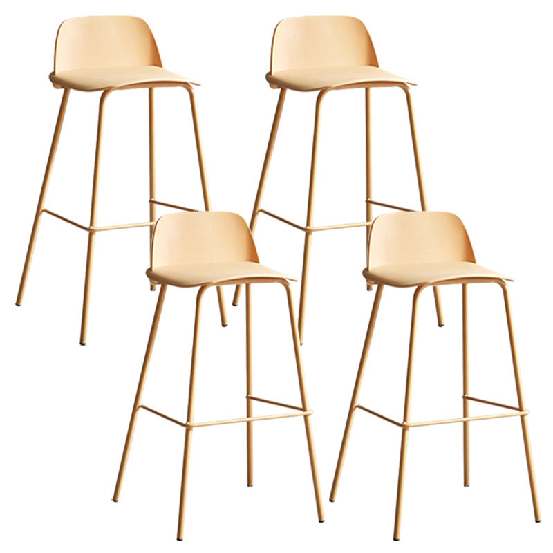 Dessert Shop Footrest Scandinavian Stool Matte Finish Plastic Barstool