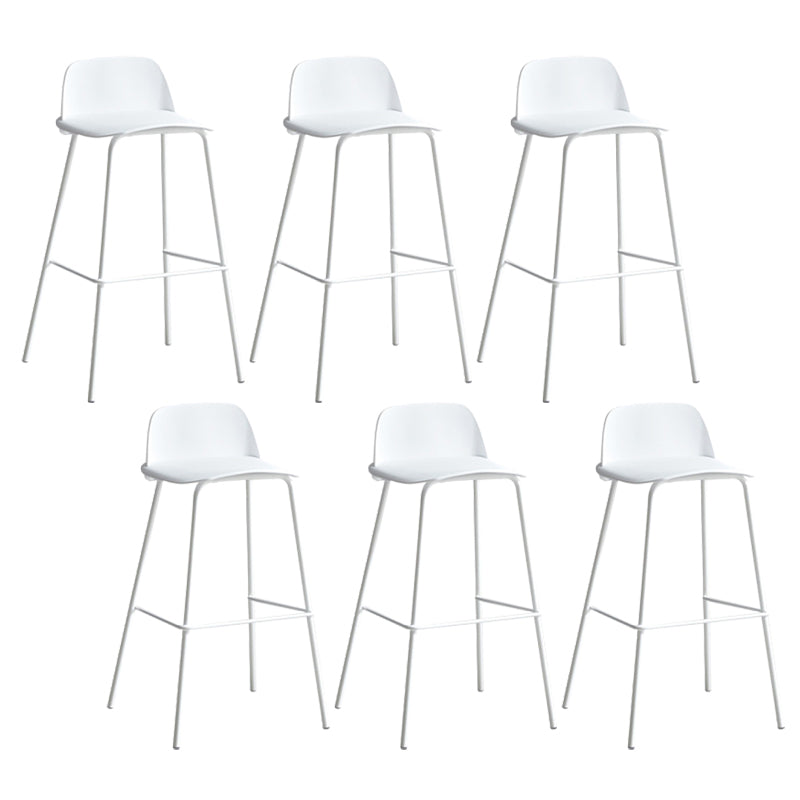 Dessert Shop Footrest Scandinavian Stool Matte Finish Plastic Barstool