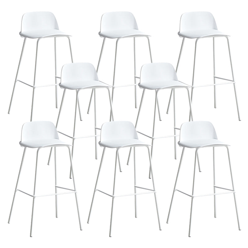 Dessert Shop Footrest Scandinavian Stool Matte Finish Plastic Barstool