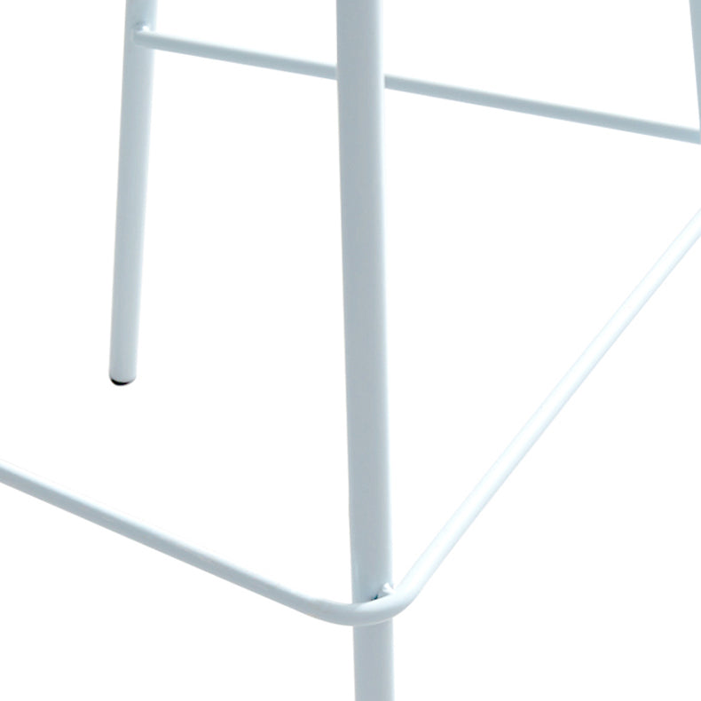 Dessert Shop Footrest Scandinavian Stool Matte Finish Plastic Barstool