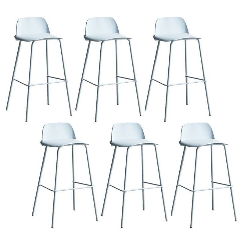 Dessert Shop Footrest Scandinavian Stool Matte Finish Plastic Barstool