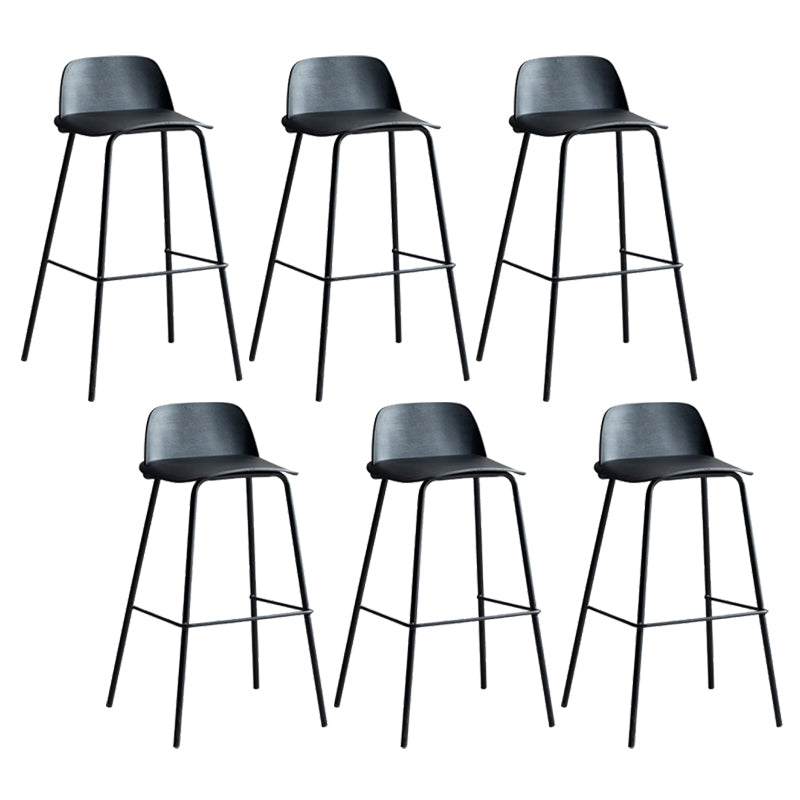Dessert Shop Footrest Scandinavian Stool Matte Finish Plastic Barstool