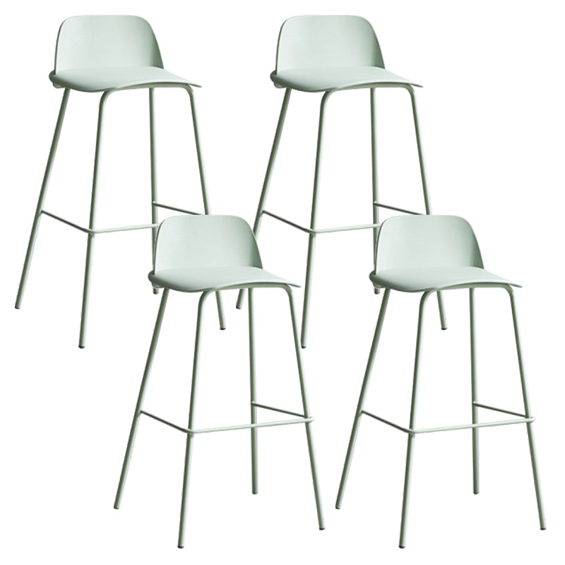 Dessert Shop Footrest Scandinavian Stool Matte Finish Plastic Barstool