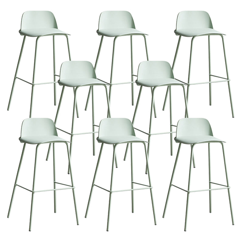 Dessert Shop Footrest Scandinavian Stool Matte Finish Plastic Barstool
